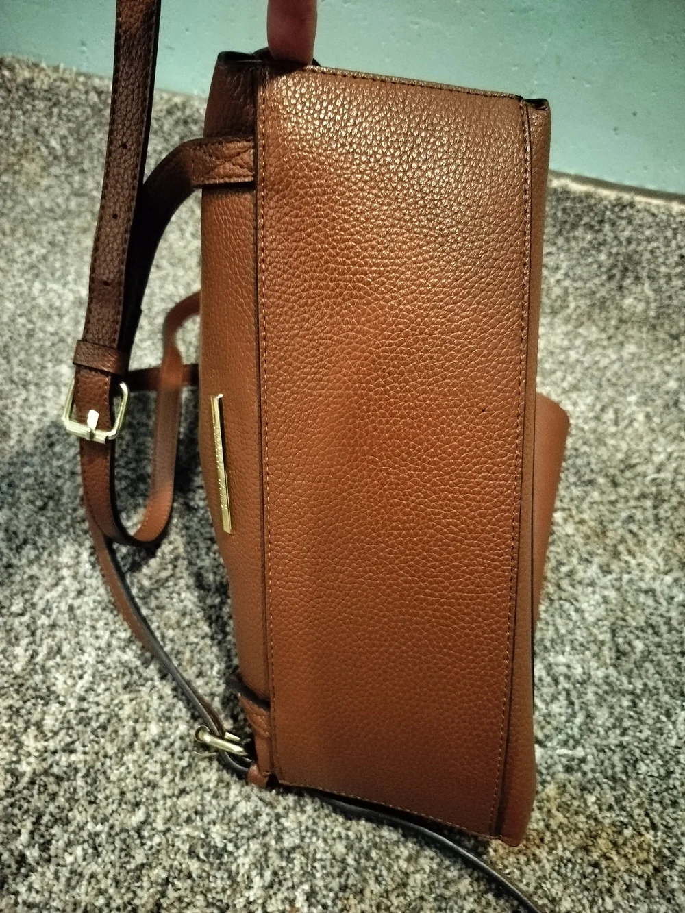 Steve Madden Men's Brown Leather Crossbody Bag